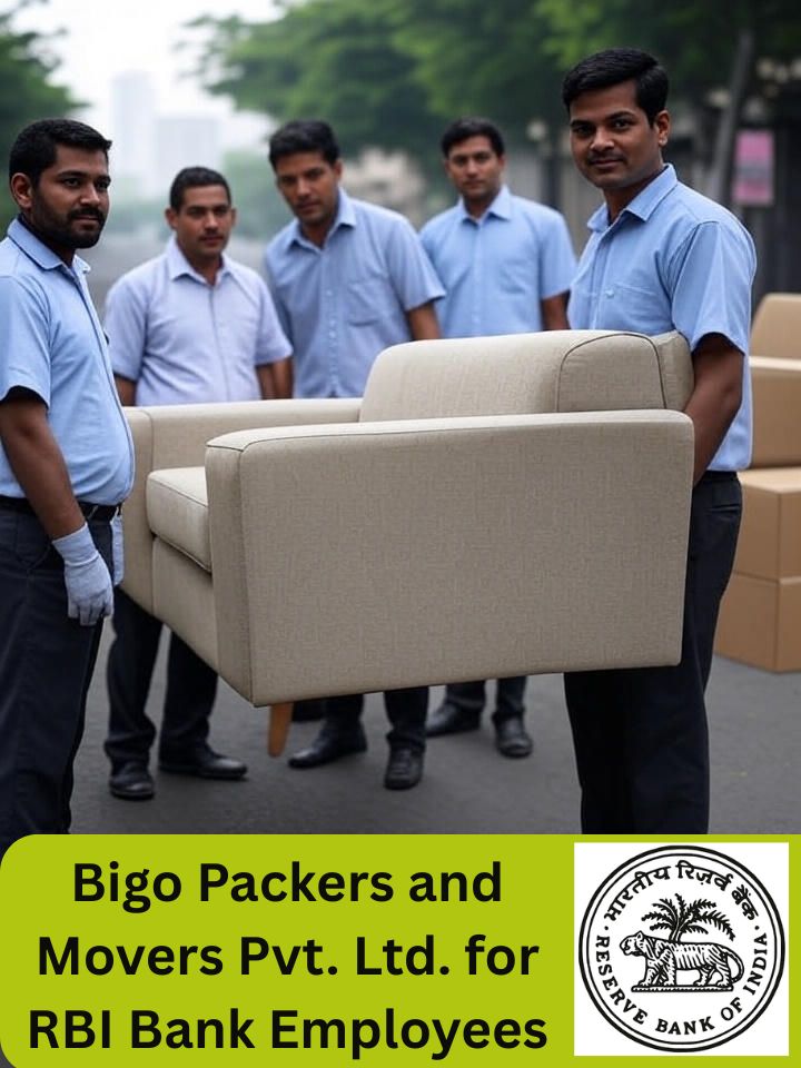 Professional packers and movers services for RBI bank employees relocation across India.